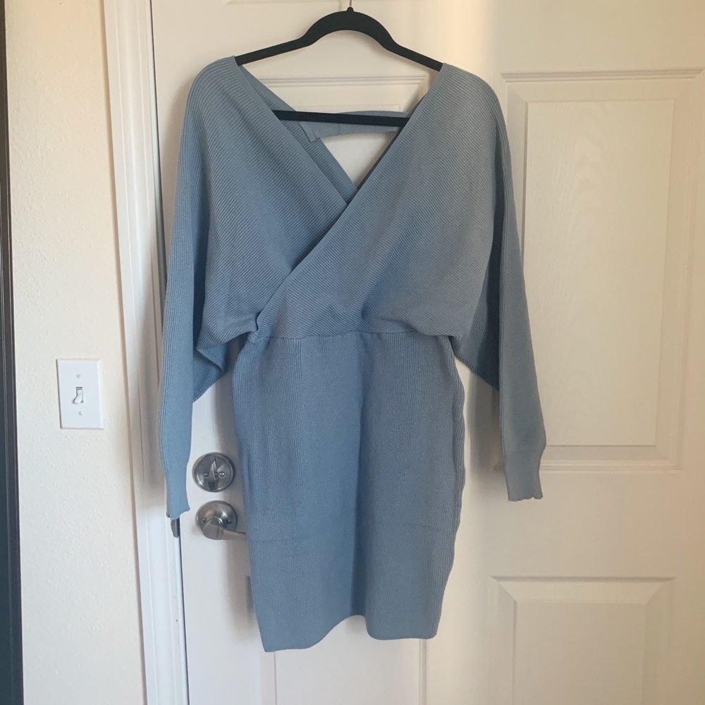 Sweater dress: Light greyish blue